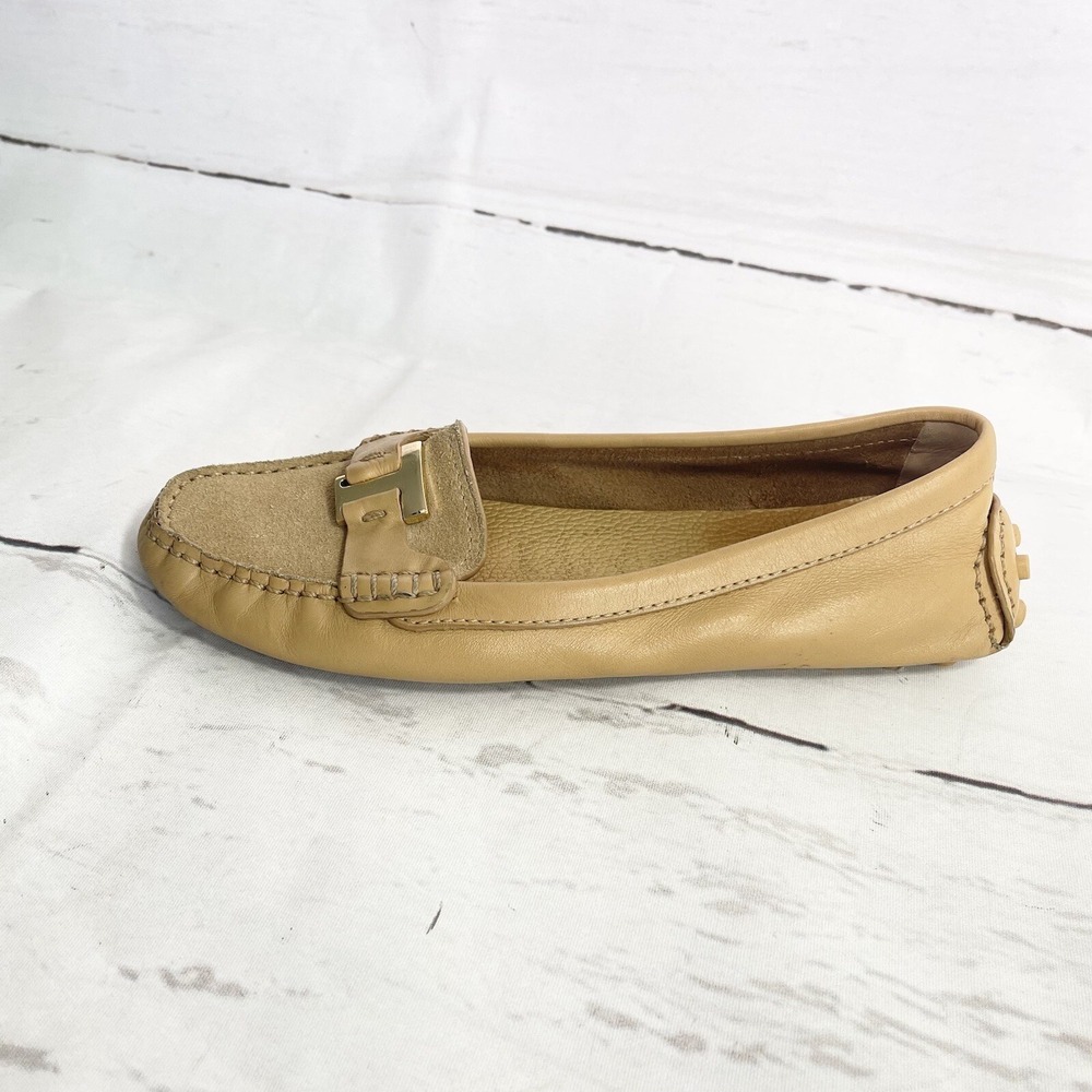 Tory Burch Shoes Women's 7M Tan Loafers Driving Moc Slip On